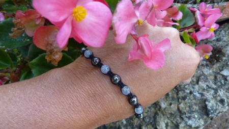 10 € -Aigue marine et Hématite 6mm