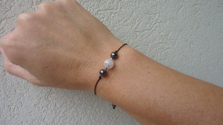 Hématite et Cristal craquelé