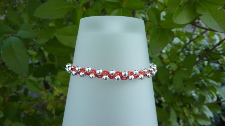 6€ Perles Metal argenté Ø4mm -Fil Rouge