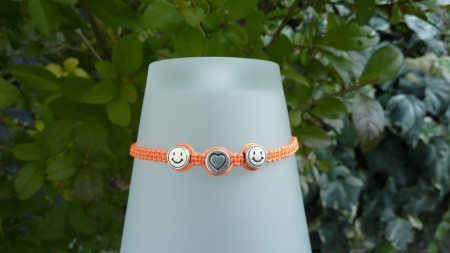 Perles métal - Fil orange